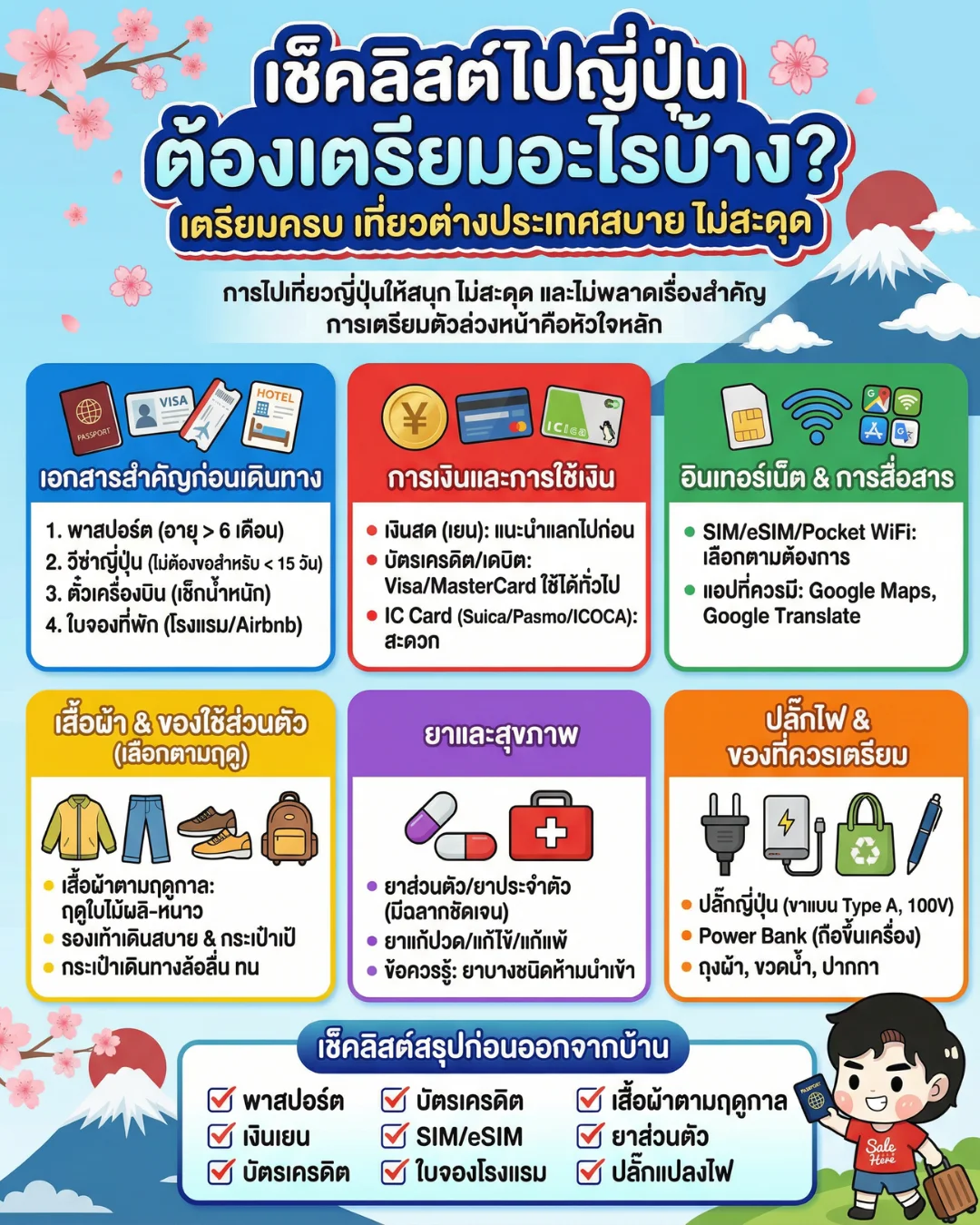 เช็คลิสต์ไปญี่ปุ่น ต้องเตรียมอะไรบ้าง? อัปเดตล่าสุด  เที่ยวต่างประเทศได้ไม่พลาด 2026